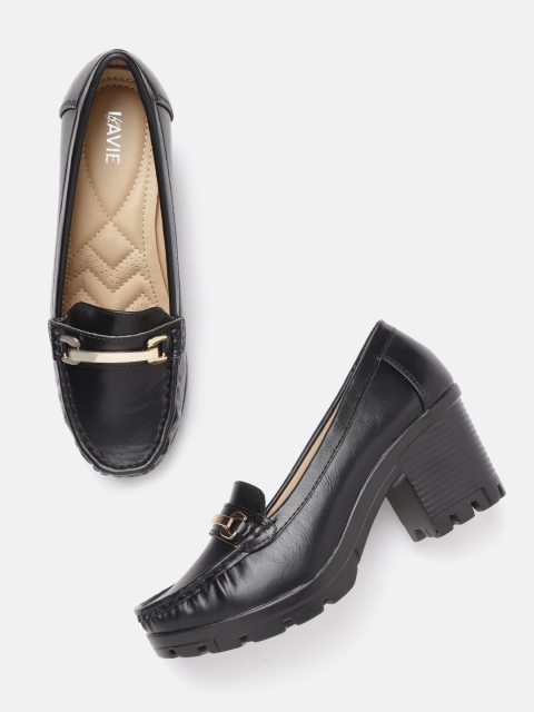 

Lavie Women Black Solid Pumps