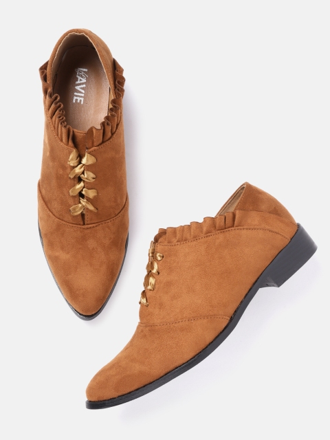 

Lavie Women Tan Brown Solid Oxfords