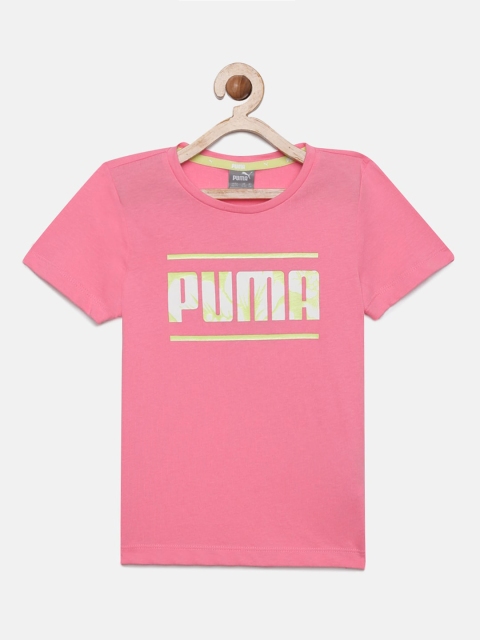 

Puma Girls Pink Printed Round Neck T-shirt