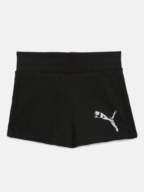 

Puma Girls Black Solid Regular Shorts