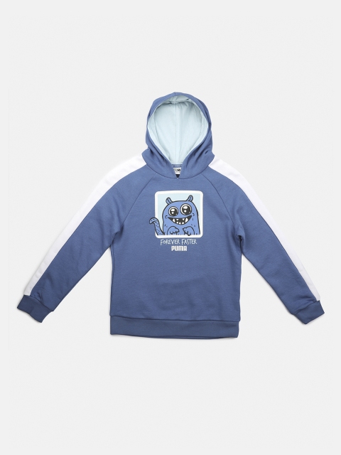 

Puma Boys Blue Printed Monster Hoody Sweatshirt