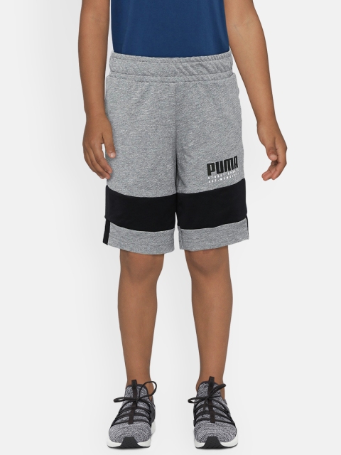 

Puma Boys Grey Regular Fit Shorts