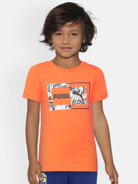 

Puma Boys Orange Printed T-shirt