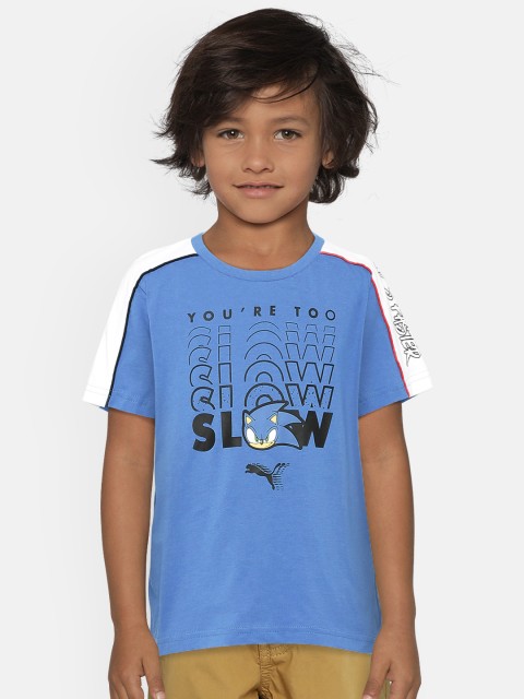 

Puma Boys Blue Sonic Printed Round Neck T-shirt