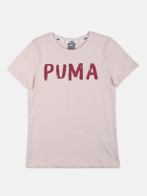 

Puma Girls Pink Printed Round Neck T-shirt