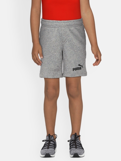 

Puma Boys Grey Melange Solid Regular Fit Shorts