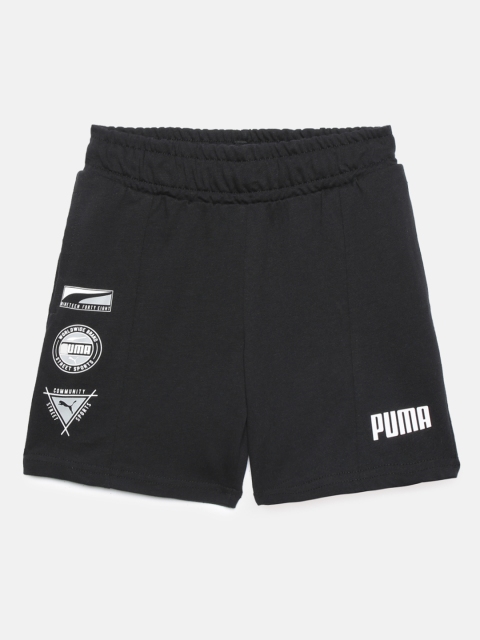 

Puma Boys Black Printed Alpha Regular Shorts