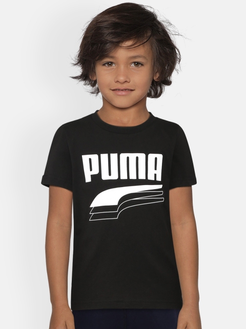 

Puma Boys Black Printed Round Neck T-shirt