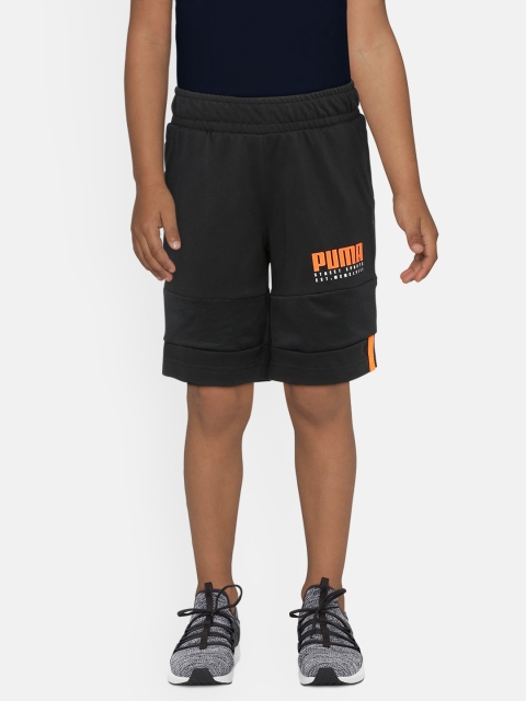 

Puma Boys Black Printed Regular Fit Shorts