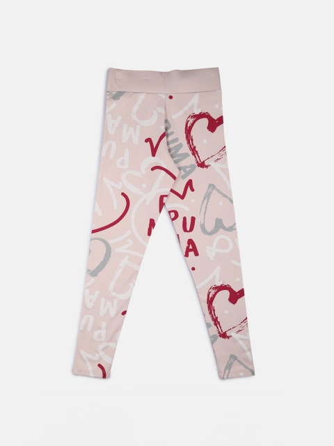 

Puma Girls Pink & Red Printed Alpha AOP Leggings