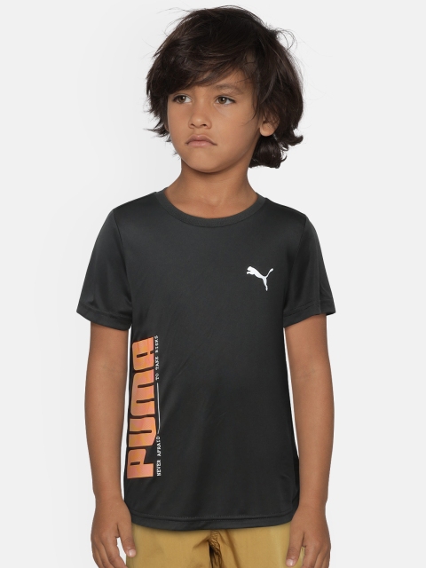 

Puma Boys Black Printed Round Neck T-shirt