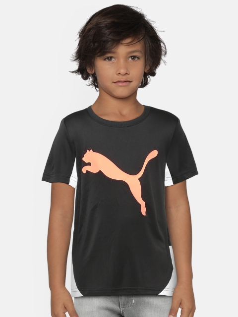 

Puma Boys Black Printed Round Neck T-shirt