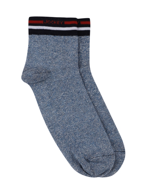 

Jockey Men Blue Striped Stay Fresh Ankle Socks
