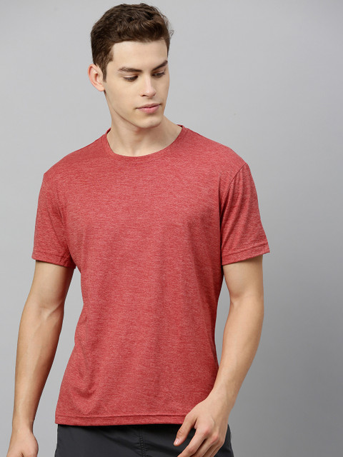 

Jockey Men Maroon Solid Round Neck T-shirt