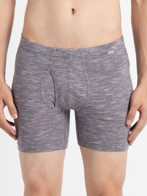 

Jockey Men Grey Melange Solid Trunks EL06-0105