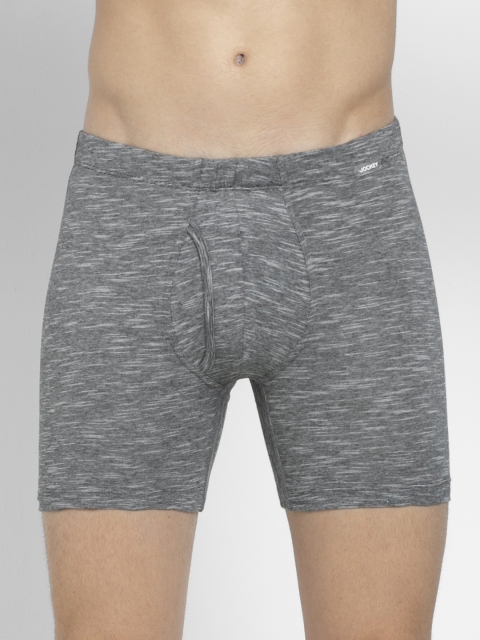 

Jockey Men Charcoal Grey Solid Trunks EL06-0105, Black