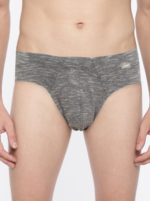 

Jockey Men Charcoal Grey & White Grindle Effect Briefs EL04-0105