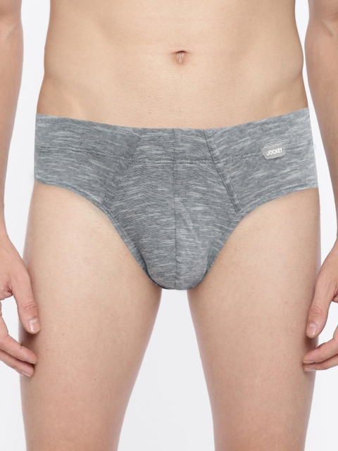 

Jockey Men Grey & White Grindle Effect Briefs EL04-0105