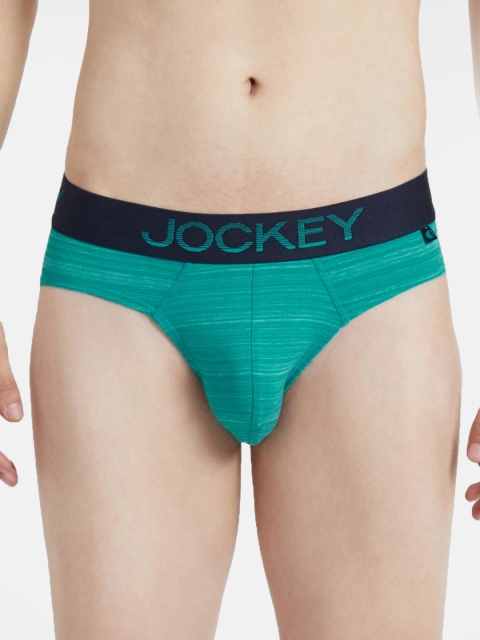 

Jockey Men Teal Green Solid Basic Brief FP26-0105