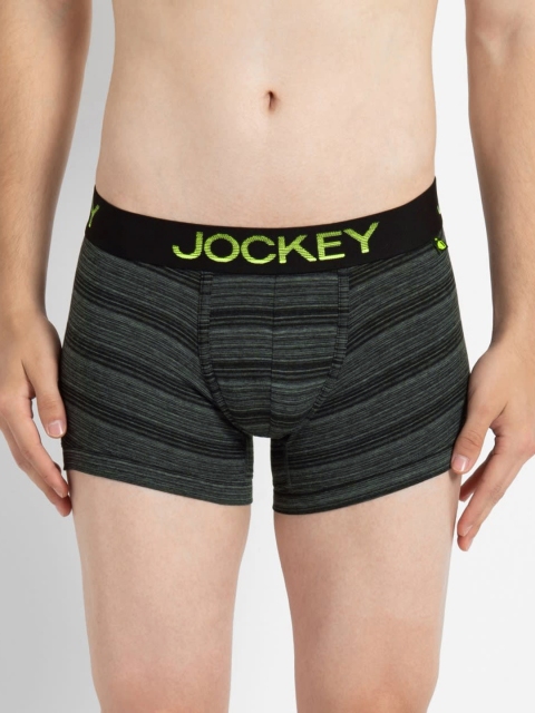 

Jockey Men Black Striped Trunks FP27-0105