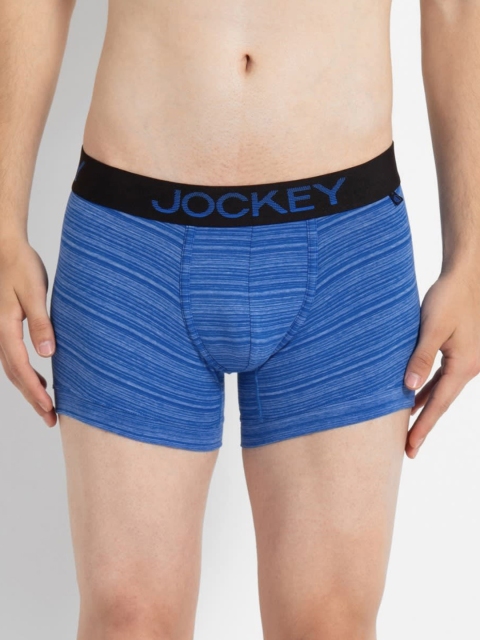 

Jockey Men Blue Striped Trunks FP27-0105-RHROB
