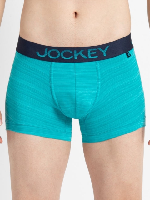 

Jockey Men Turquoise Blue Solid Trunks FP27-0105