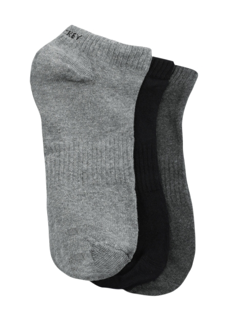 

Jockey Men Pack Of 3 Ankle-Length Assorted Socks, Grey