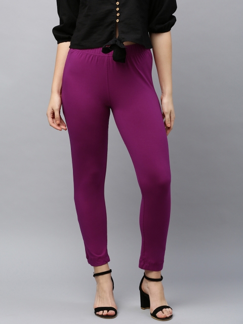 

LYRA Women Purple Solid Regular Trousers