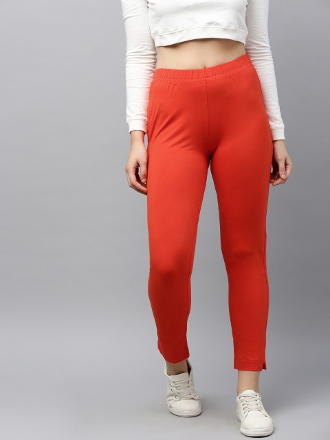 

LYRA Women Red Solid Regular Cropped Trousers