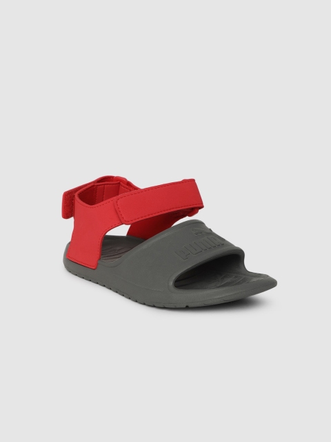 

Puma Boys Grey & Red Divecat V2 Injex Sports Sandals