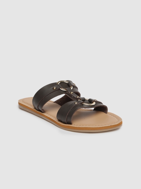 

Roadster Women Brown Solid Open Toe Flats