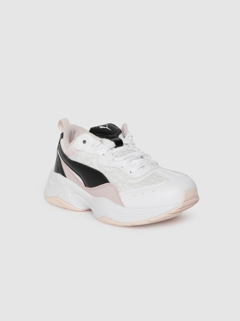 

Puma Girls White & Pink Cilia Cheetah Sneakers