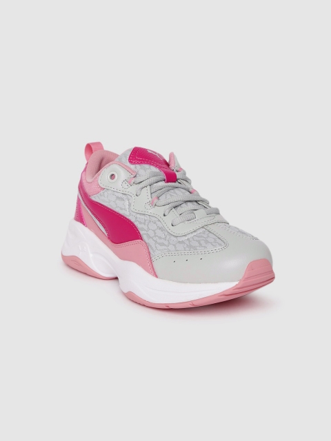 

Puma Girls Grey & Pink Cilia Cheetah Sneakers