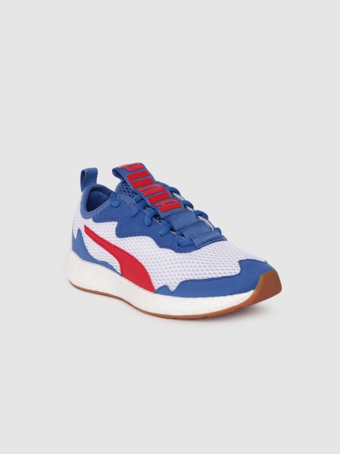 

Puma Boys White & Blue NRGY Neko Skim Sneakers