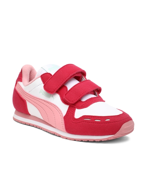 

Puma Boys White & Red Sneakers