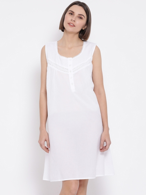 

Oxolloxo White Solid Nightdress S20112WNW001