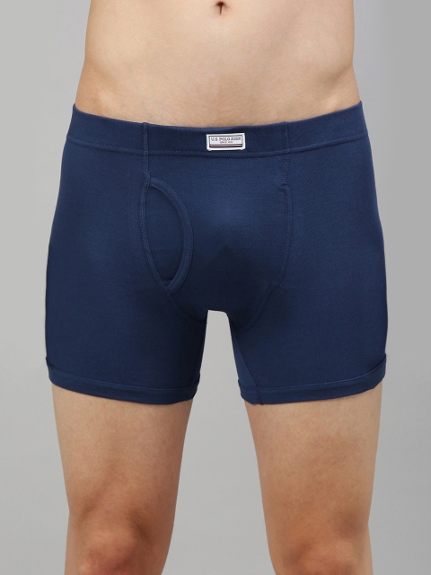 

U.S. Polo Assn. Men Teal Blue Solid Pure Cotton Trunks I662-008-P1-XL