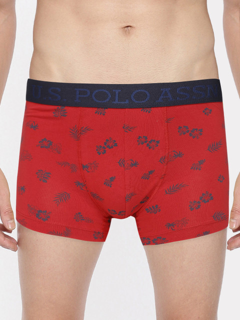 

U.S. Polo Assn. Men Red & Navy Blue Floral Print Trunks Z9I616-CO1-PR