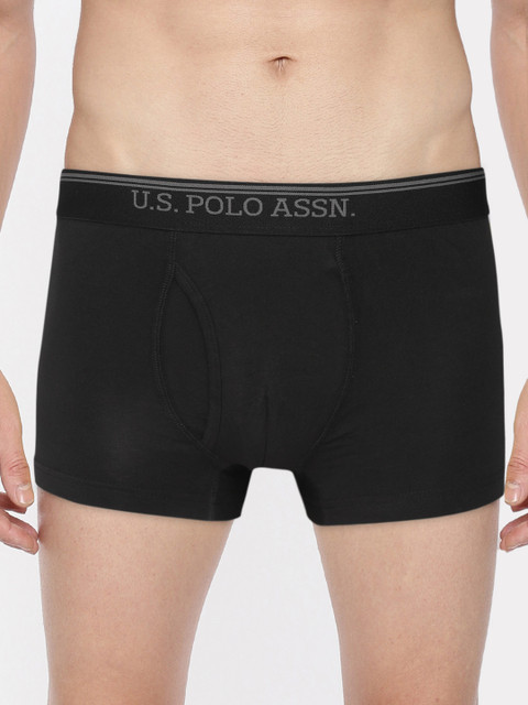 

U.S. Polo Assn. Men Black Solid Trunks Y9I014-002-P1-XL