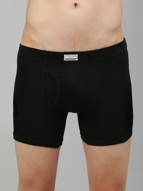 

U.S. Polo Assn. Men Black Solid Trunks I662-002-P1