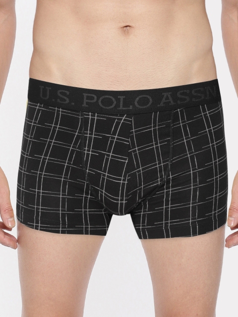 

U.S. Polo Assn. Men Black & Grey Checked Trunks Z9I616-CL1-PR