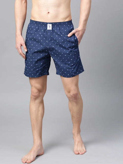 

U.S. Polo Assn. Men Blue Star Print Pure Cotton Boxers Y9I600-CT1-PR-L