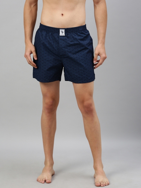 

U.S. Polo Assn. Men Navy Blue Printed Pure Cotton Boxers I657-CK1-PR-XL