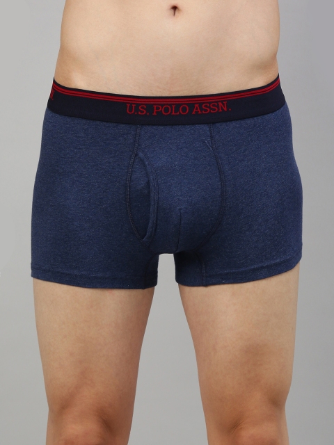 

U.S. Polo Assn. Men Teal Blue Solid Trunks Y9I014-433-P1-XL