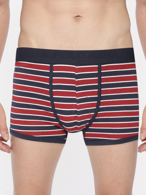 

U.S. Polo Assn. Men Navy Blue & Red Striped Trunks Y9I004-980-ST