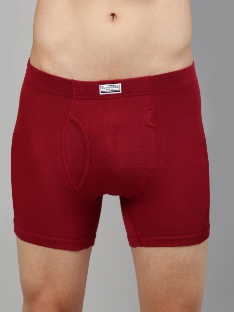 

U.S. Polo Assn. Men Maroon Solid Trunks I662-006-P1