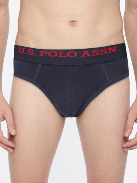 

U.S. Polo Assn. Men Navy Blue Solid Briefs X9I005-195-PL