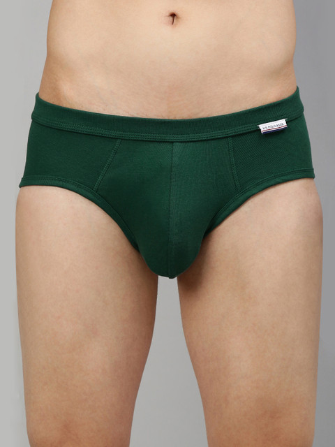 

U.S. Polo Assn. Men Green Pure Cotton Solid Briefs I640-029-P1