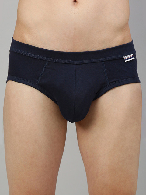 

U.S. Polo Assn. Men Navy Pure Cotton Solid Briefs I640-195-P1, Navy blue