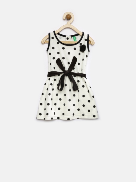 

Gini & Jony Girls Off-White Polka Dot Print Fit & Flare Dress